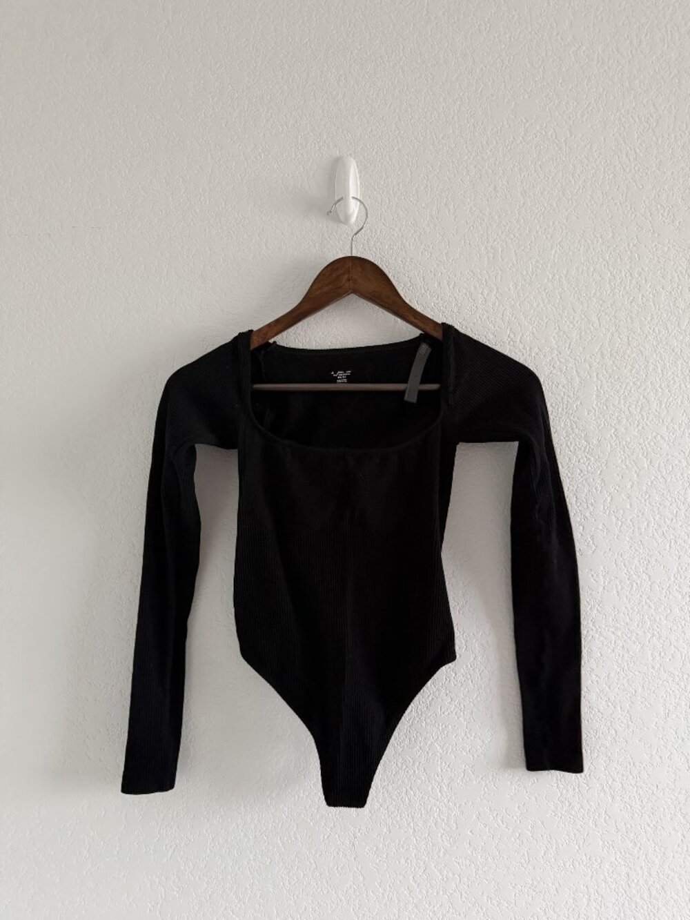 Urban Outfitters Out from Under Black Long Sleeve Bodysuit Size XS/S Square Neck